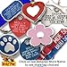 LuckyPet Paw Print Enamel Jewelry Pet ID Tag for Dogs and Cats, Personalized Engraving on The Back Side, Small (1 inch), Blue