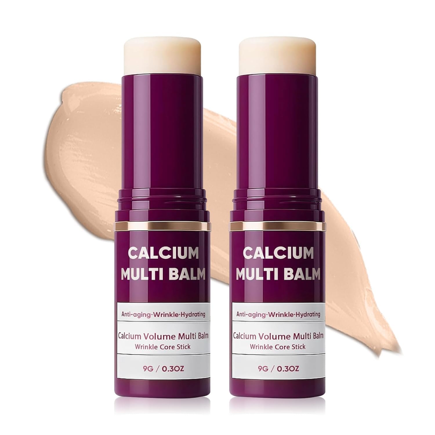 Photo 1 of 2PCS Calcium Multi Balm, Calcium Volume Multi Balm, Wrinkle Core Stick, Korean Collagen Moisturing Stick, Anti-aging, Hydrating, Firming Skin, Suitable for Eyes, Neck, Face