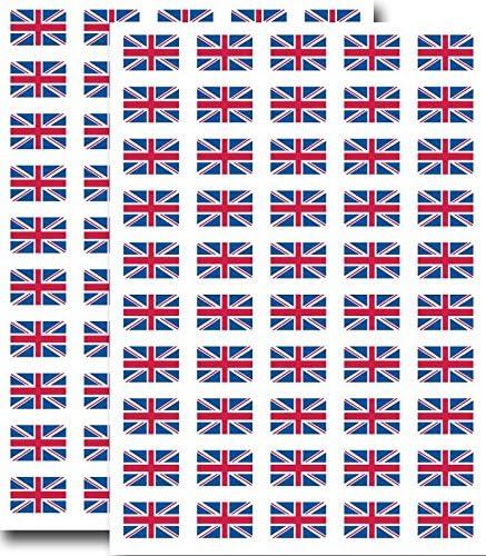 Supertogether Big Value 100-Pack Union Jack UK Flag Stickers, 31mm x 20mm Dimensions