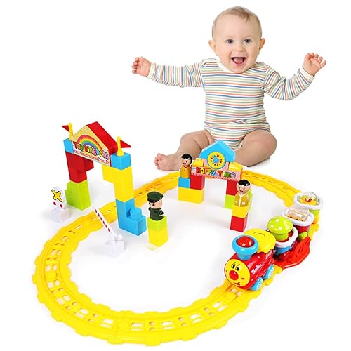 Toy Train Set, Toddler Musical Electric Trains Toy Set with Tracks