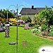 Rhino Tuff Products Bird Feeder Stand: Deluxe Bird Feeders for Outside Feeding Station, with 3 Prong Base and Water Dish Ideal for Bird Watching, Garden, Patio, and Backyard Decor 91” Tall