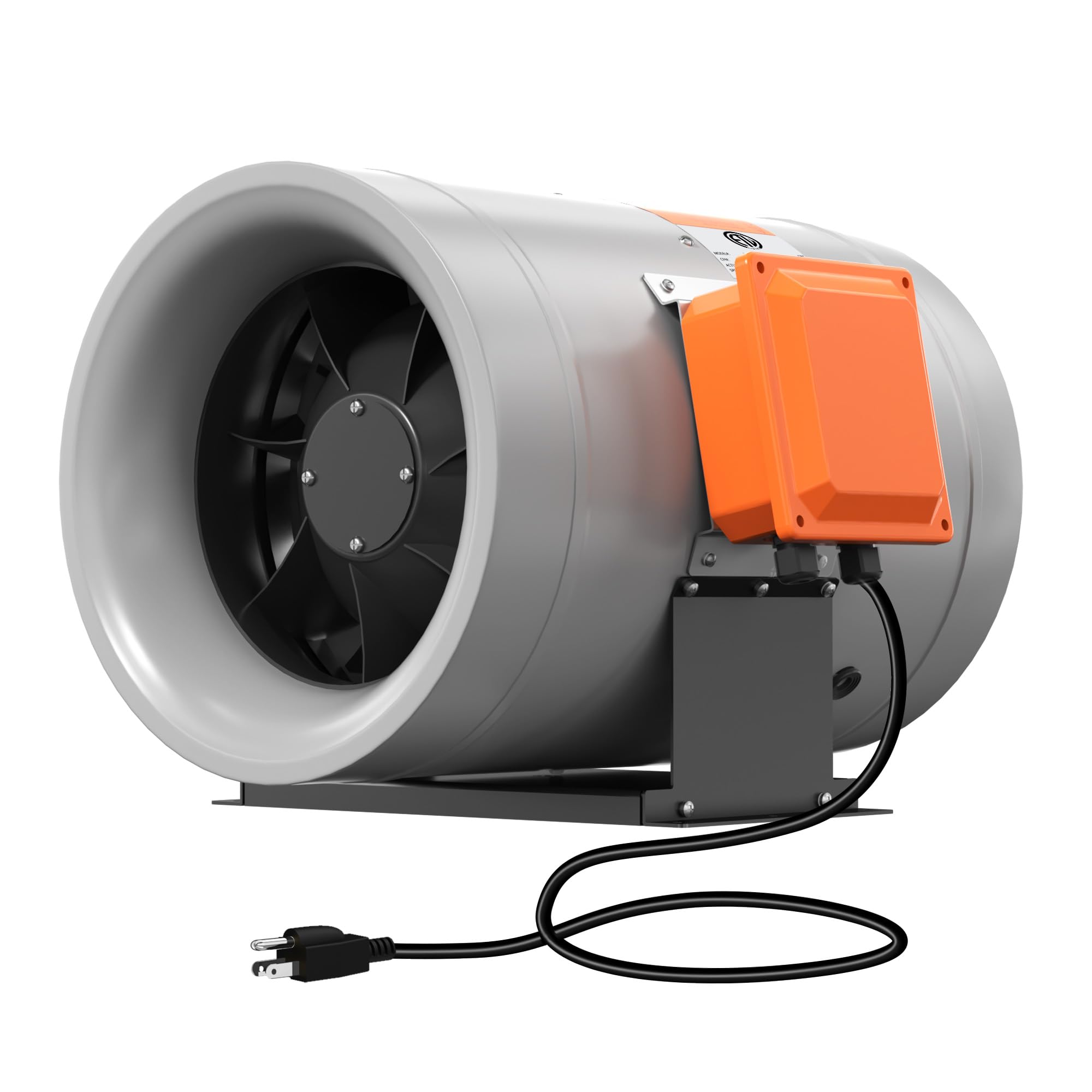 Photo 1 of 14 inch Inline Duct Fan 2450CFM Constant Speed Ventilation Exhaust Fan - For Heating/Cooling Booster, Grow Tents, Hydroponics, with NSK/SKF Bearings, ETL Listed