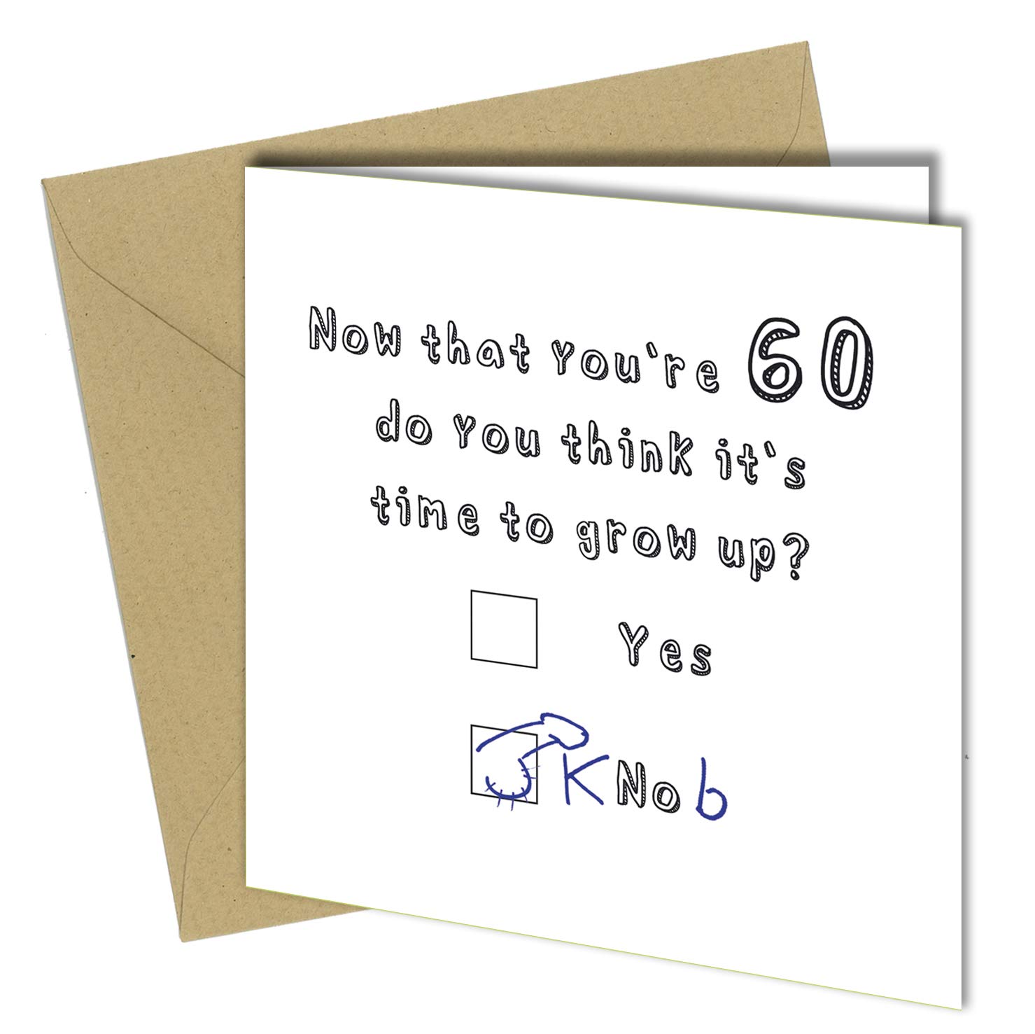 Funny Rude 60th Birthday Card Boy Male/Son/Dad/Brother/Grandad/Friend humorous sixtieth Birthday #1030
