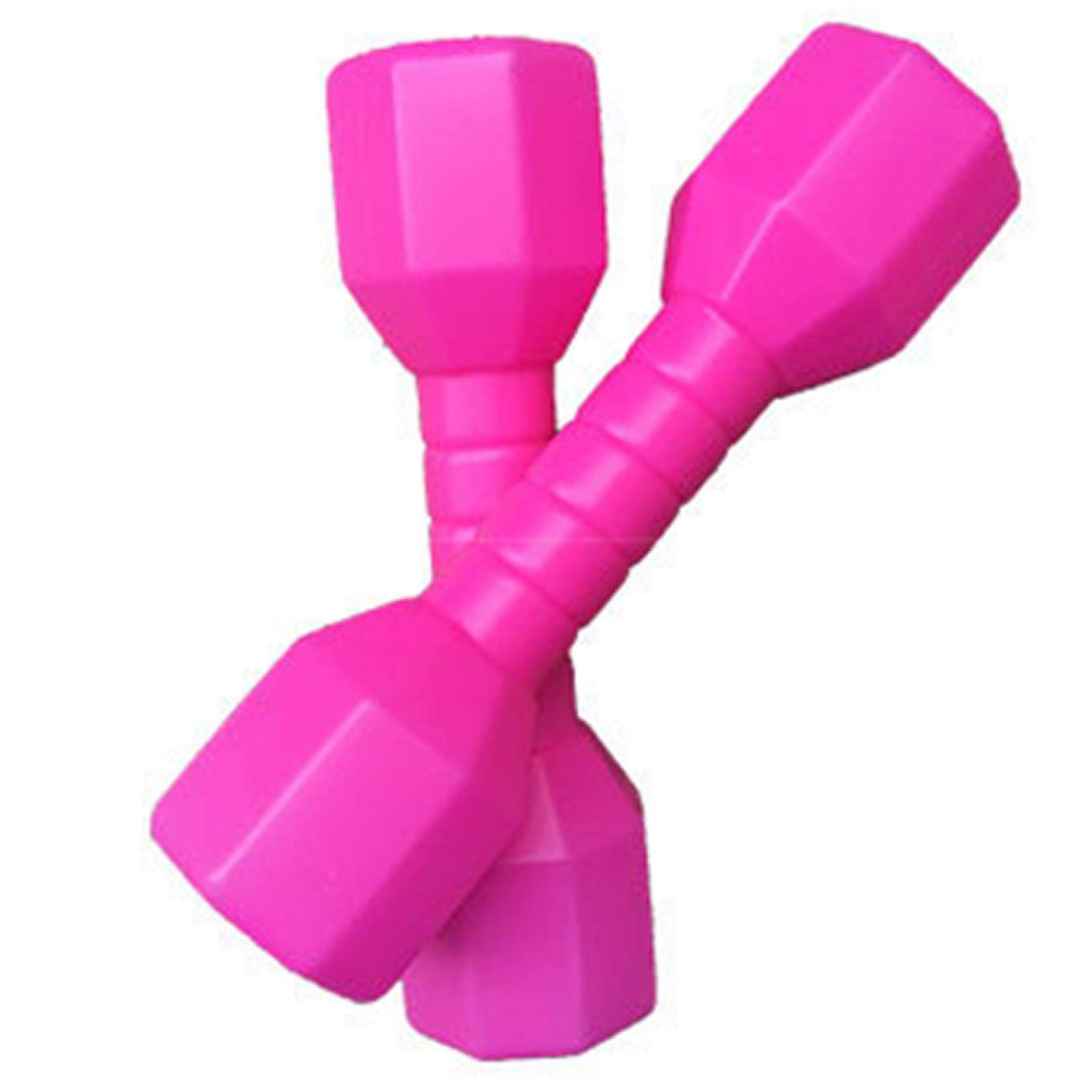 2pcs/set Children Dumbbells Fitness Equipment Kindergarten Fun Gift Kids Arm Hand Weights Pilates Dumbbells,Home Gym Exercise Barbell,Fitness Dumbbell Set for Core Strength Training (Rose Red)