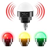 QTEATAK DC 12V LED Warning Light with Buzzer | Single-Layer 3 Color Signal Tower Light (Red Yellow Green), Audible &amp; Visual Alert for Machinery Safety, IP63 Waterproof