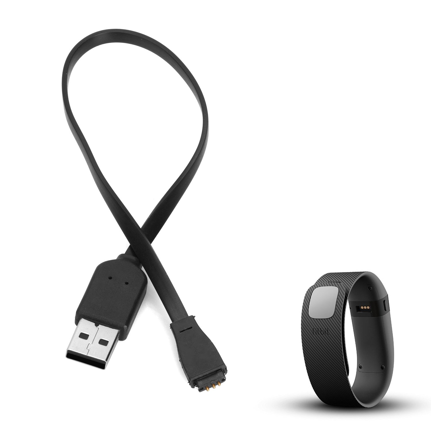 GOOQ New Black Replacement USB Charger Charging Cable Cord for Fitbit