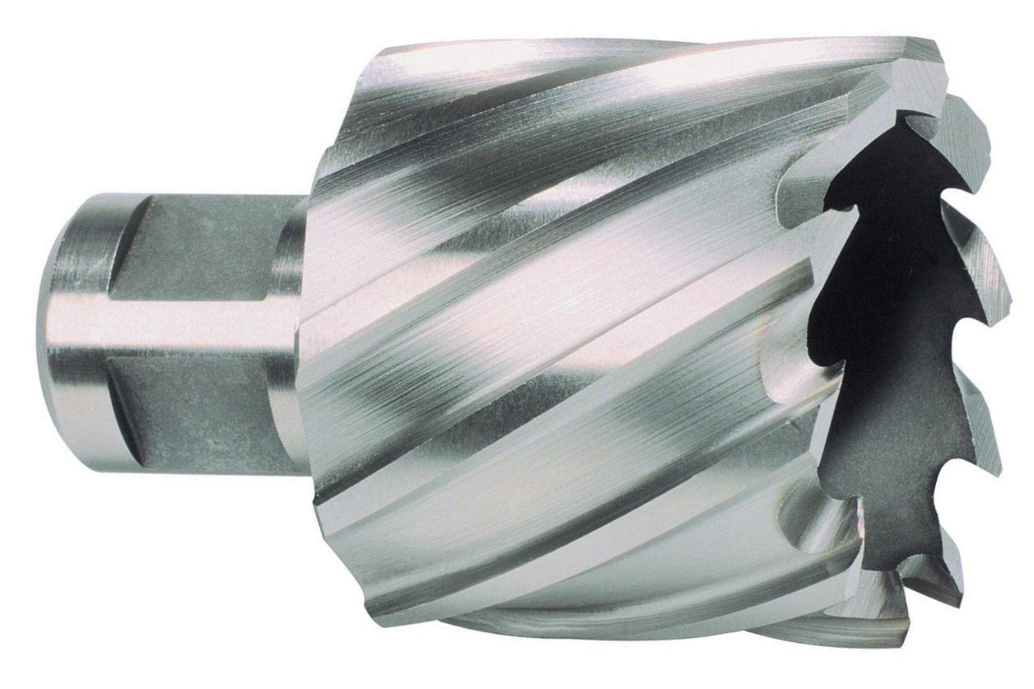 Ruko HSS Core Drill Bit with 3/4 inch Weldon Shank, CBN Ground, Bright Finish, 55.0 mm Diameter, 63.0 mm Length, R108255