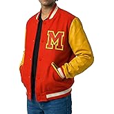 EASTIFIED Thriller MJ Jacket - Red Wool Yellow Leather Varsity Letterman Bomber Jacket