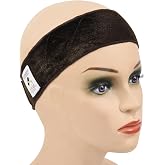 YANTAISIYU 1 Piece Wig Grip Headband Non-slip Scarf Adjustable Wig Grip Band for Women Wigs (Dark Brown)