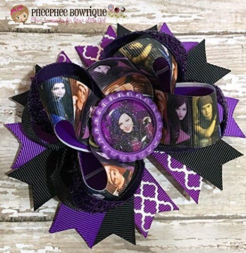Mal Hair Bow, Descendants Hair Bow, Disney Inspired Hair Bow, Headband, Infant Headband, Baby Headband, Newborn headband, Disney Princess Bow, Handmade Hair Bows