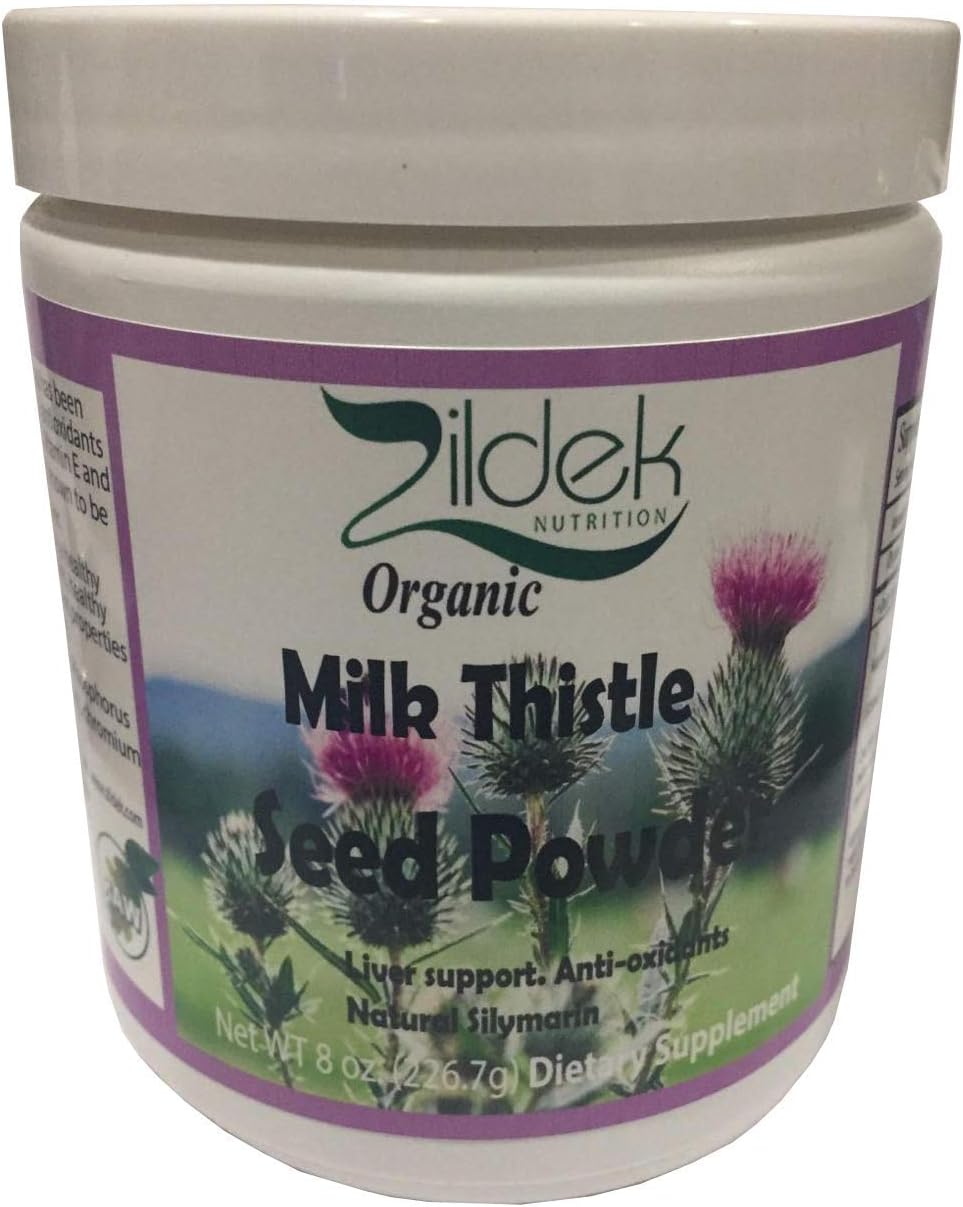 All Natural Raw Milk Thistle Seed Powder 8 oz Non GMO, Gluten Free, Chemical Free