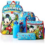 Disney Boys' Mickey 5 Pc Set Backpack, Blue