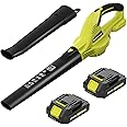 SEYVUM Leaf Blower, 20V Cordless Leaf Blower with 2 Pcs Li-ion Battery, Electric Leaf Blower for Lawn Care, 320CFM 150MPH Battery Powered Leaf Blower, for Patio, Garden Cleaning, Fast Charger Included