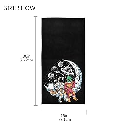 Pfrewn Astronauts and Aliens Hand Towels for