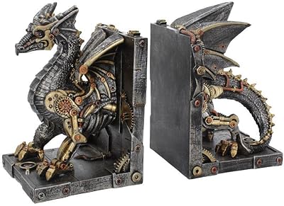 Nemesis Now Dracus Machina Bronze Steampunk Dragon Bookends 27cm
