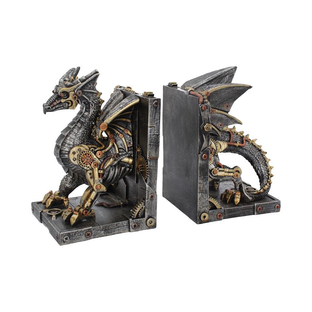 Nemesis Now Dracus Machina Bookends 27cm, Bronze