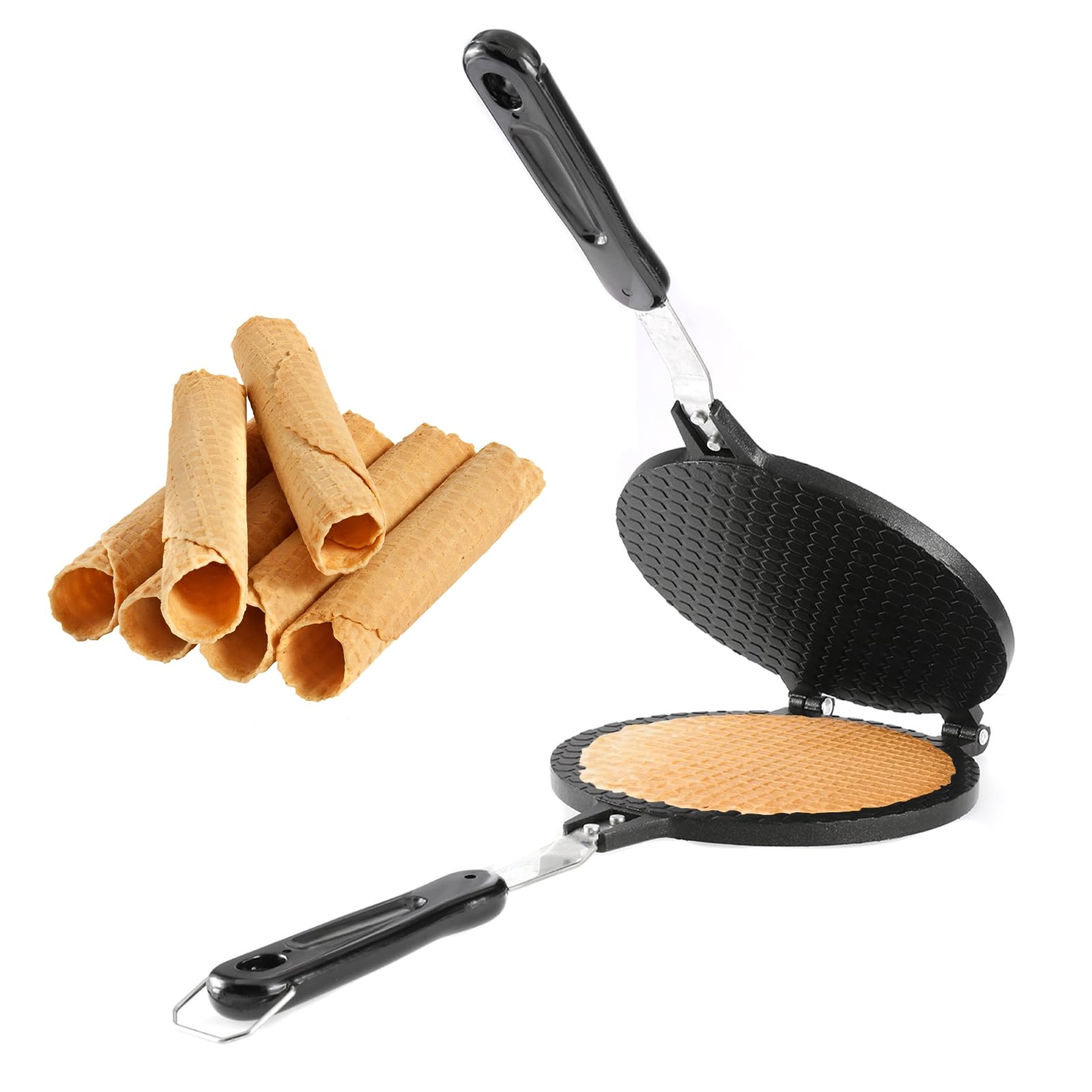 Photo 1 of Dyna-Living Waffle Cone Maker Home Use Ice Cream Cone Maker 6.7'' Waffle Maker Non-stick Egg Roll Maker Waffle Bowl Maker for DIY Ice Cream Waffle Cone Desserts