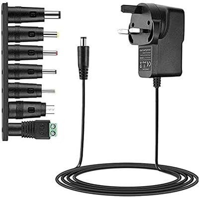 ZZOSRDR 5V 2A Universal Power Adapter with 7 Tips DC Plug Set