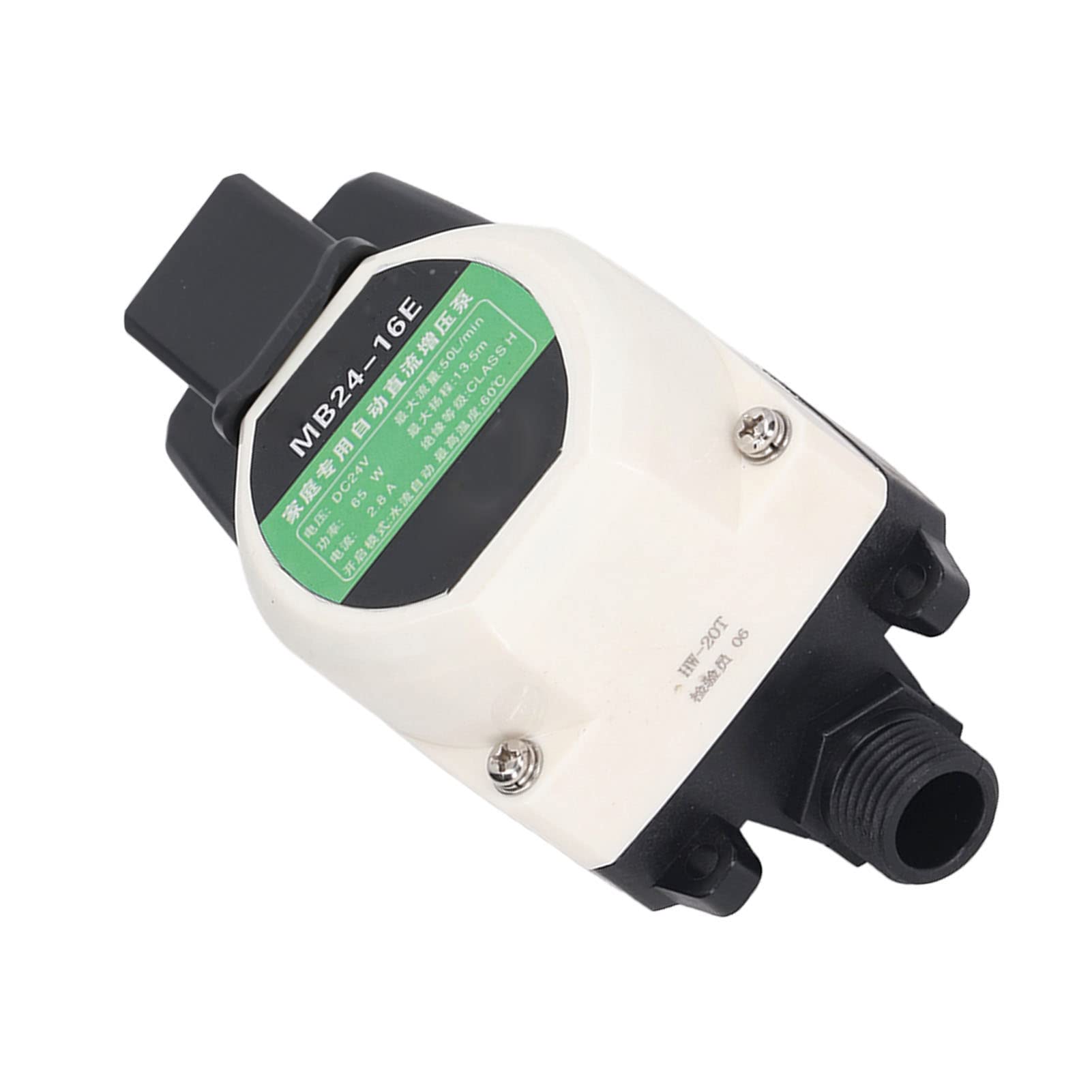 Water Pressure Booster Pump, DC24V 13.5m / 44.3ft Rated Head ABS Low Noise Auto Control Shower Booster Recirculating Pump for Bathroom