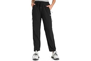 Seamaid Women's Hiking Pants Quick Dry Lightweight Water Resistant Cargo Pants with Zipper Pockets Travel Outdoor