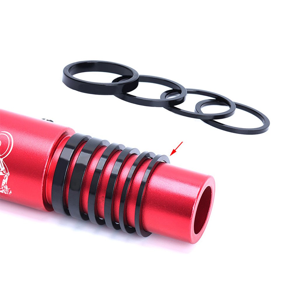 FOMTOR Bike Headset Spacers Bike Stem Spacers Fit 1 1/8-Inch Stem for MTB BMX Mountain Bike Road Bike 2mm 3mm 5mm 10mm x 3 (Aluminium Alloy)