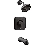 Moen T2473EPBL Genta Posi-Temp Pressure Balancing Eco-Performance Modern Tub and Shower Trim, Valve Required, Matte Black