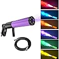 CO2 Jet Machine Blaster Led HandHeld CO2 Cannon Smoke Machine with RGB Lights Carbon Dioxide Gas Column Gun Stage Effect Equipment Tube Hose for Club Wedding Party Dj Halloween