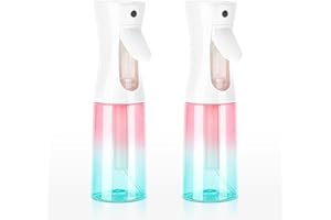 Zuhose Spray Bottle for Hair (6.8OZ /200ML) Continuous Ultra Fine Mist Sprayer for Hair, Salons, Barber, Plants, Skin Care, Cleaning 2 Pack GRADIENT PINK BLUE