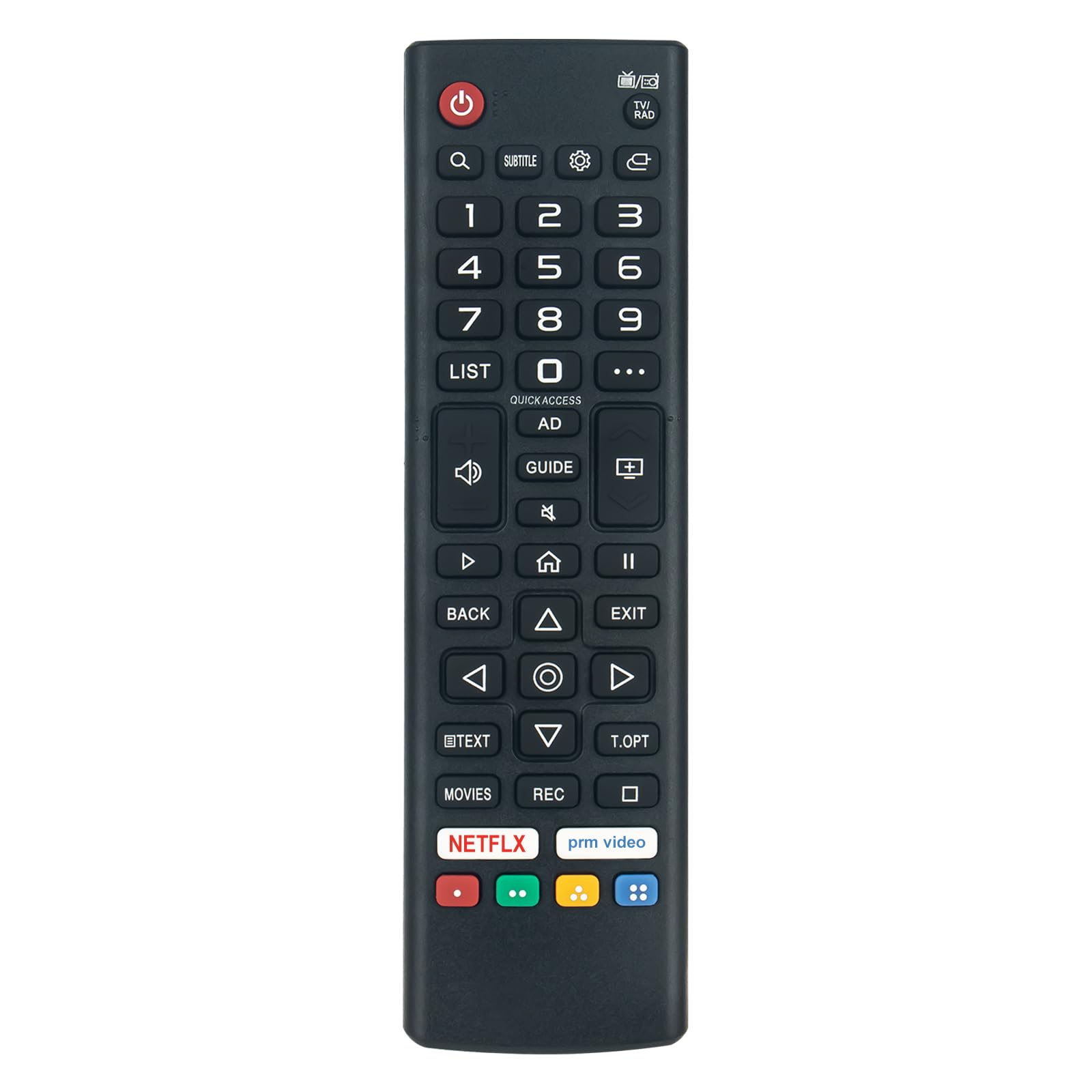 AULCMEET AKB76037001 Replacement Remote Control Fit for AVTEX Smart TV W195TS W215TS W249TS W279TS W320TS W3290S