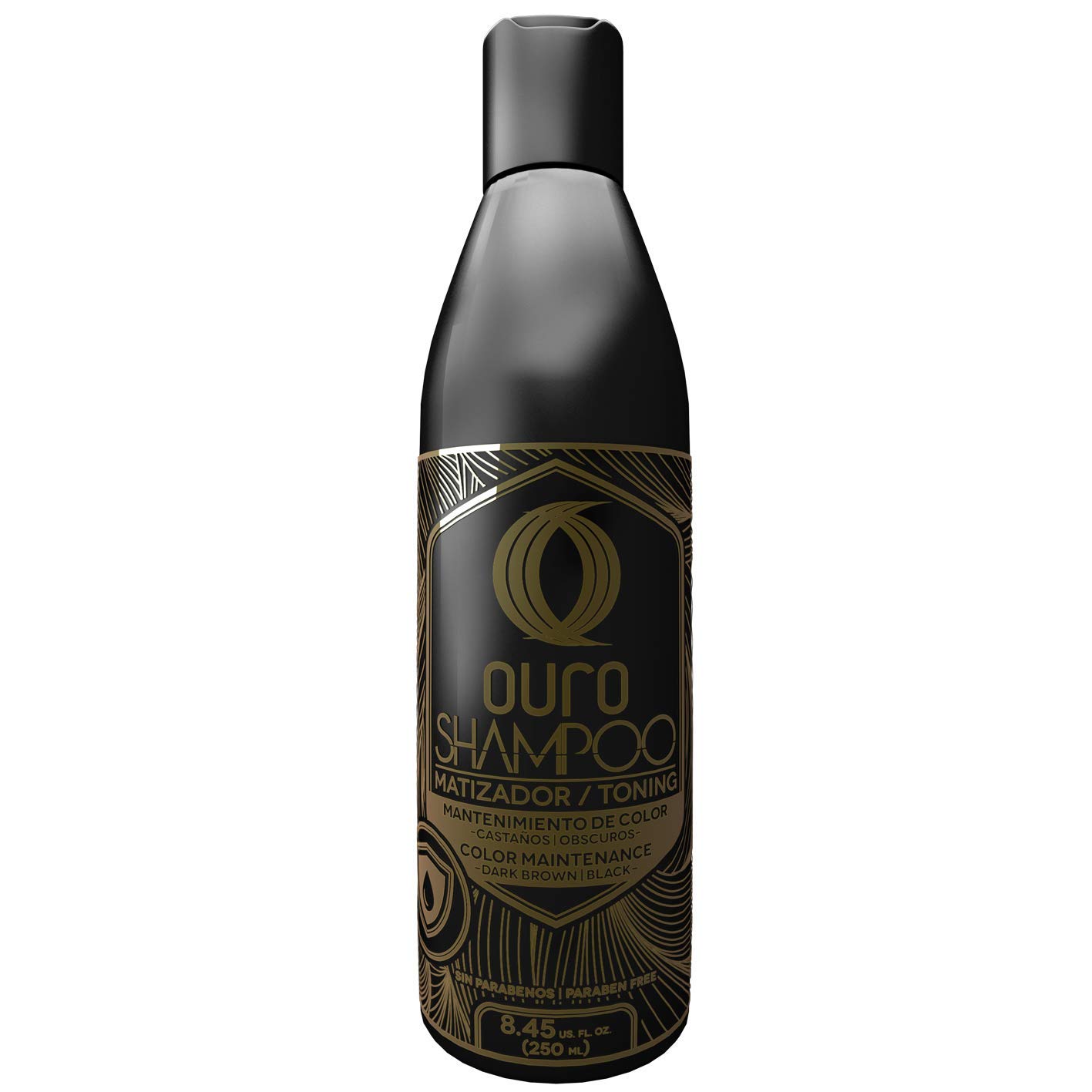 Amazon Com Ouro Black Toning Shampoo For Dark Brown To Black Hair