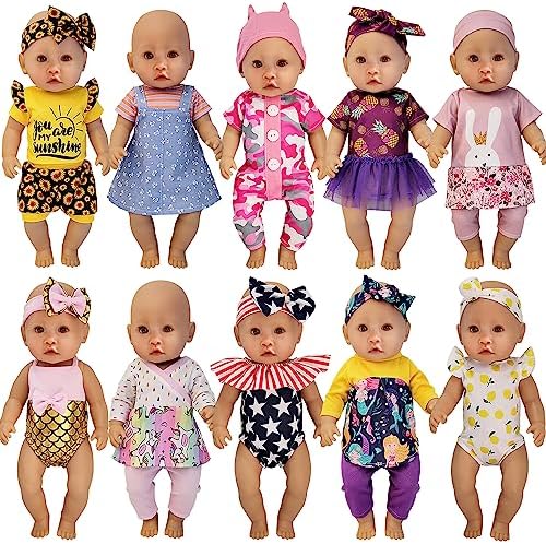 Windolls 10 Sets 14-16 Inch Baby Doll Clothes Dress Outfits