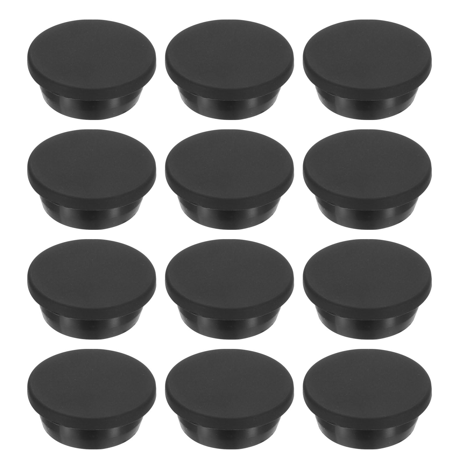 PATIKIL 30mm Diameter Silicone Rubber Black Hole Plugs, 12 Pcs, Suitable for 29mm Hole