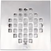 Westbrass D206-SQG-26 4-1/4" Square Shower Drain Cover, Polished Chrome, 1-Pack