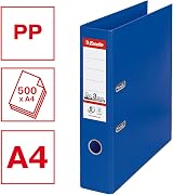 Esselte No.1 Power Lever Arch File 75mm A4 Spine Blue view 2