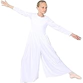 Danzcue Girls Long Sleeve Crew Neck Jumpsuit