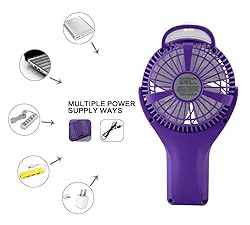Welltop Mini Handheld USB Misting Fan with Personal