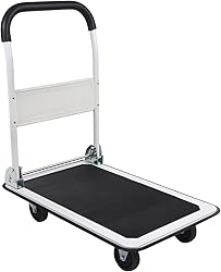 LEADALLWAY Foldable Push Cart Platform Cart 330lbs