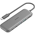 Anker USB C Hub, 5-in-1 USBC to HDMI Splitter with 4K Display, 1 x Powered USB-C 5Gbps & 2×Powered USB-A 3.0 5Gbps Data Ports for MacBook Pro, MacBook Air, Dell and More (Grey)