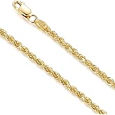 MAX + STONE Real 14K Gold Chain for Women & Men | 18 Inch or 20 Inch, Anti-Tarnishing, Hypoallergenic and Lightweight Chains with Secure Lobster Clasp in Various Designs