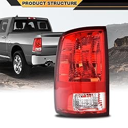 CROSSDESIGN Rear Tail Lights Lamps w/o Bulbs Red