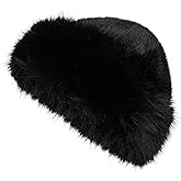 Sdfvsdg Womens Faux Fur Hat Winter Thickened Bucket Hat Warm Faux Fur Hats Plush Mongolian Hats Russian Beret for Women