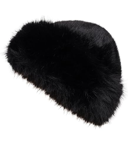 MioCloth Faux Fur Trimmed Beanie Hat Winter Warm Soft Classy  display picture 1