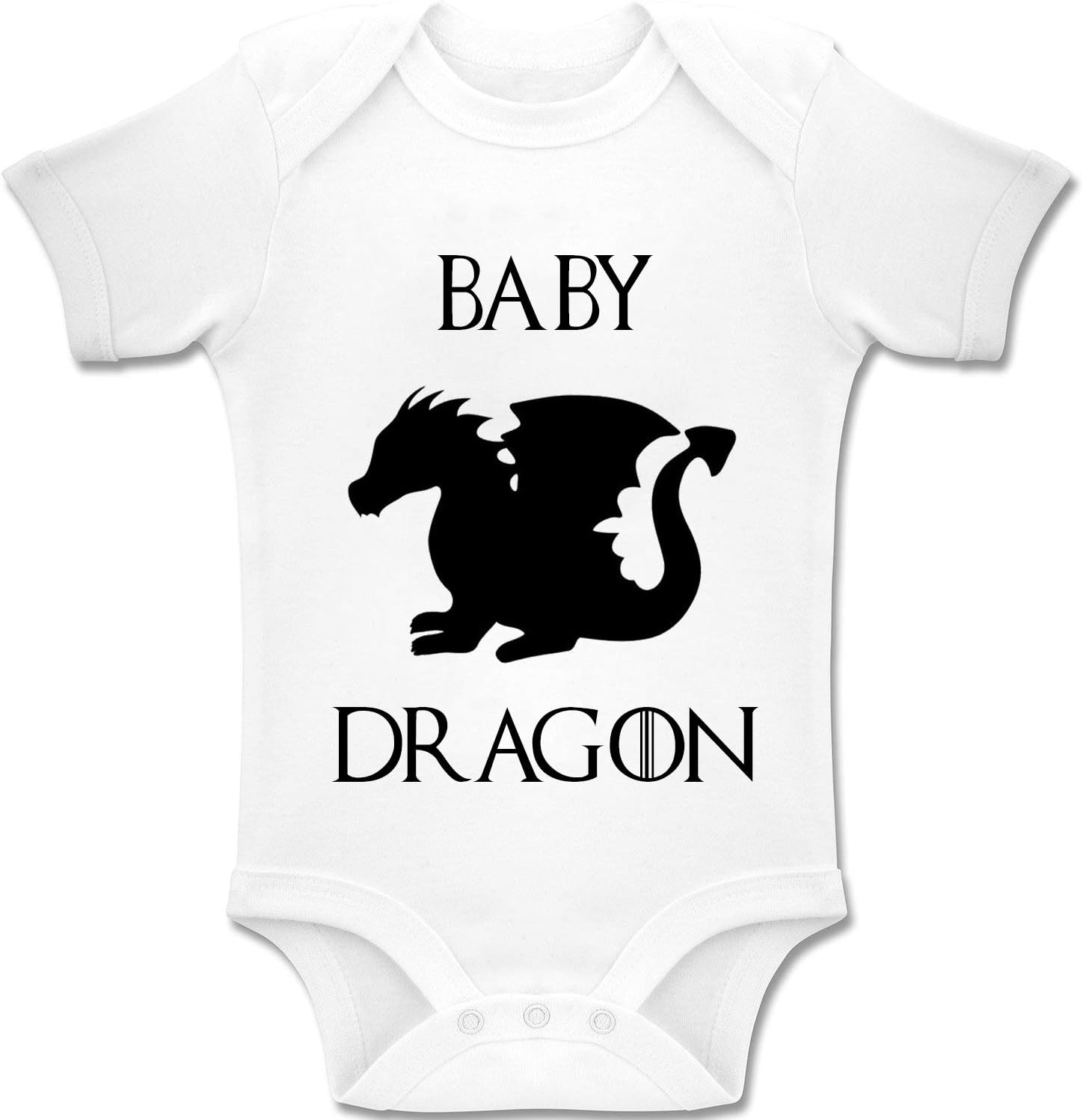 Game of Thrones 'Baby Dragon' Baby Short Sleeve Bodysuit Romper White 100% Cotton (0-24 Months)