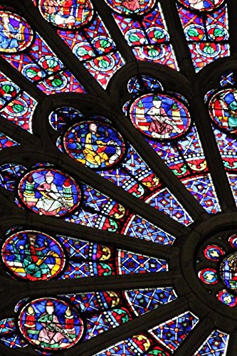 A View of the Stained Glass Window in the Notre Dame of Paris France Journal: 150 Page Lined Notebook/Diary