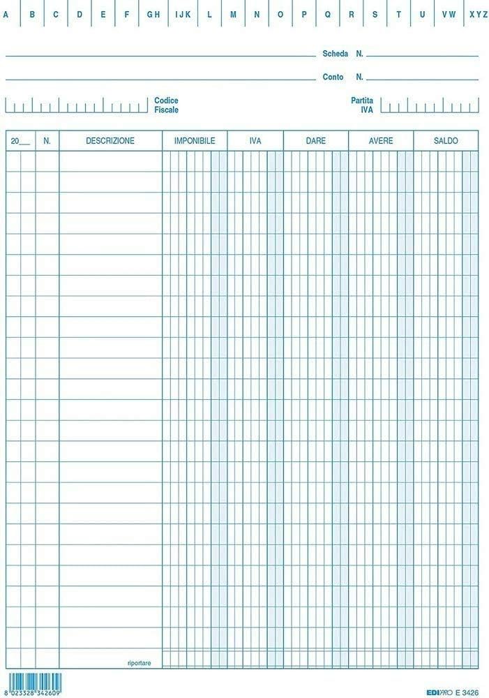 EDIPRO - E3426BL - 100 Cards give/Have/Balance/VAT Blue f.to 17x24, 17 x 24 inch