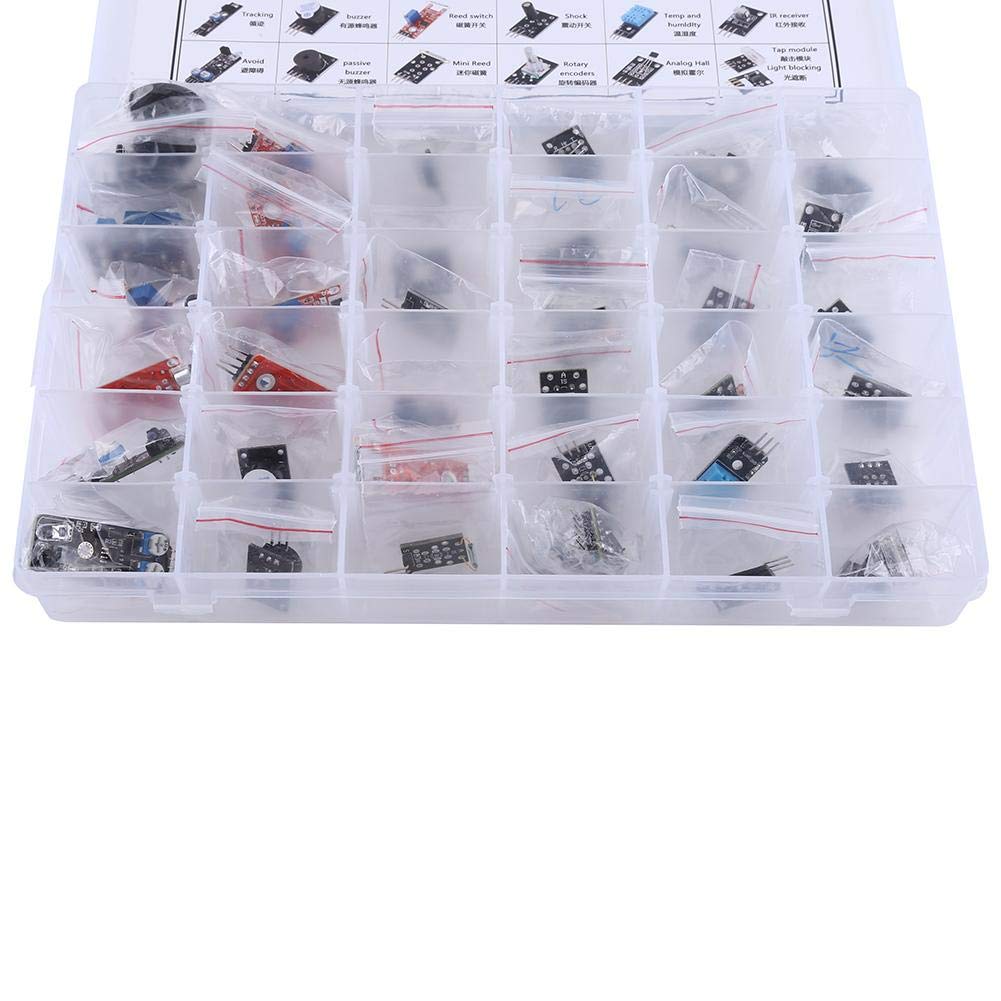 37 in 1 Sensor Modules Kit,electronic components kit,detect temperature, humidity, sound, light, infrared - Image 3