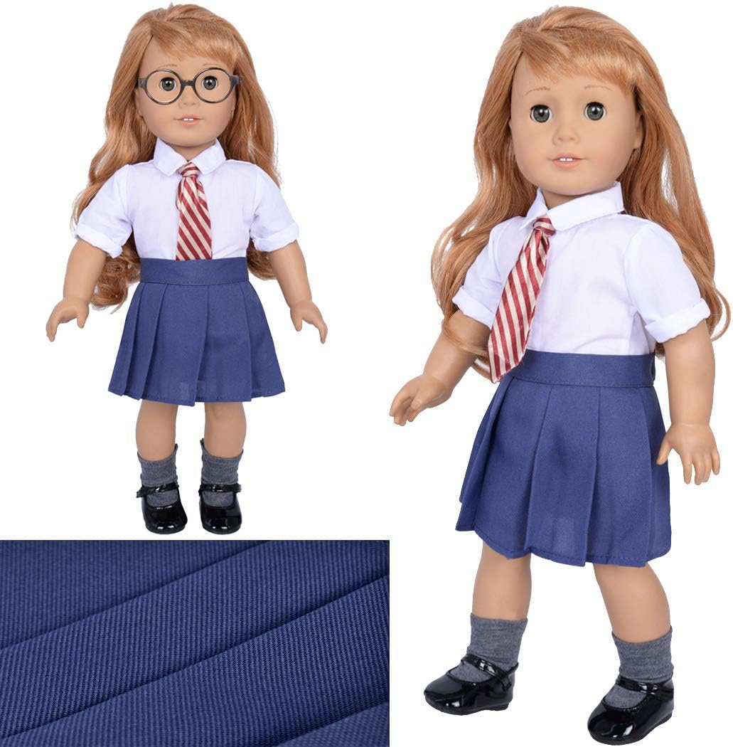 10pc Magic School Uniform Inspired Costume Doll Clothes Clothing Outfits Accessories Set for 18 inch Girl Dolls (No Doll) - Image 4
