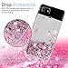 LeYi for Google Pixel 2 XL Case (Not Fit Pixel 2) with Tempered Glass Screen Protector for Girls Women, Glitter Bling Sparkle Liquid TPU Protective Cute Phone Case for Google Pixel 2XL Rose Gold