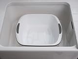 Addis Premium Soft Grip Large Rectangular Washing Up Bowl 9.5 L White Grey view 2