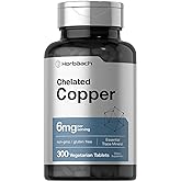 Horb&auml;ach Chelated Copper Supplement 6mg | 300 Tablets | Essential Trace Mineral | Vegetarian, Non-GMO, Gluten Free